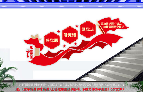 兩個(gè)確立樓道文化墻