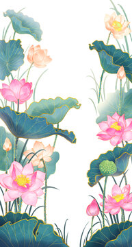 中國風(fēng)荷花素材