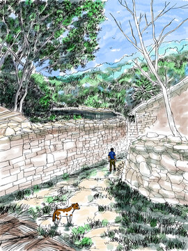 太行景區(qū)山村石屋寫生基地