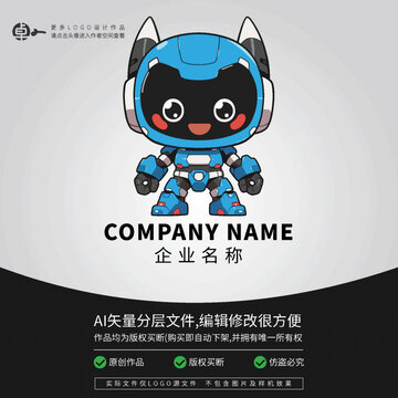 機(jī)器人編程模型卡通科技LOGO