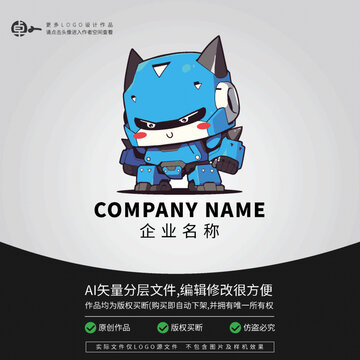 科技機械人產(chǎn)品卡通人LOGO