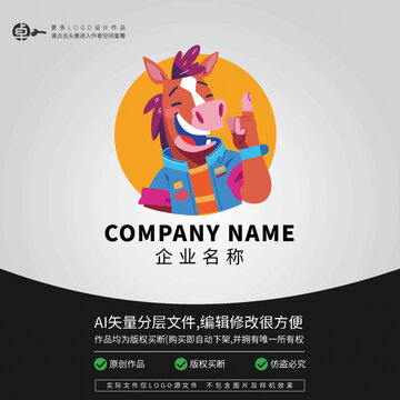 小馬卡通動(dòng)物L(fēng)OGO