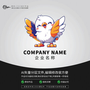 小鳥卡通動物L(fēng)OGO