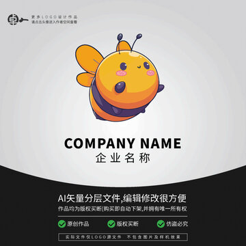 蜜蜂卡通昆蟲LOGO