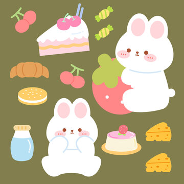 小兔子甜品蛋糕