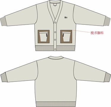 服裝開(kāi)衫衛(wèi)衣模版