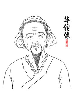 華佗畫(huà)像插畫(huà)