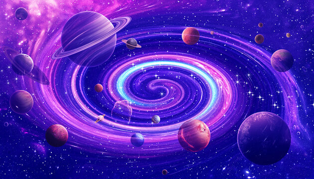 星空太空宇宙銀河系星球背景