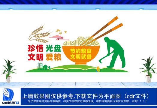 節(jié)約糧食文明就餐文化墻