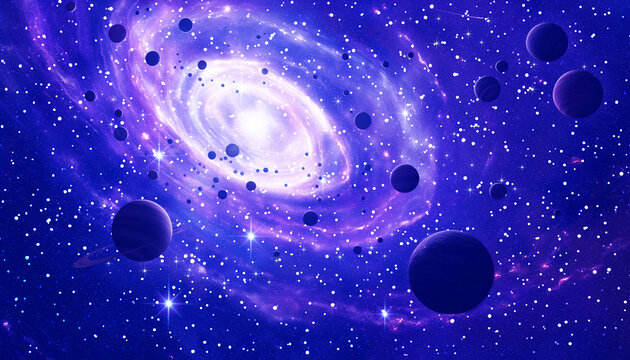 銀河系星球星空太空宇宙背景墻