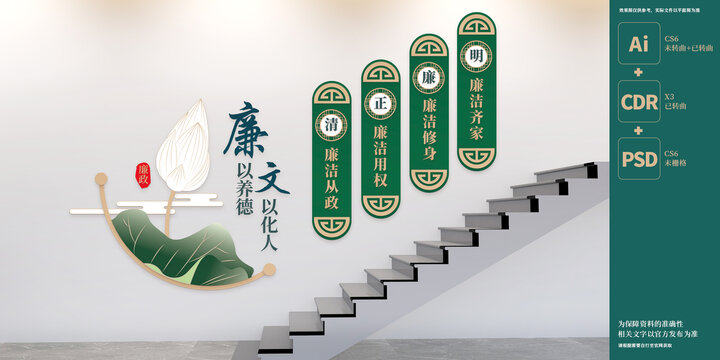 廉政樓梯黨建文化墻