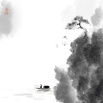 禪意水墨山水