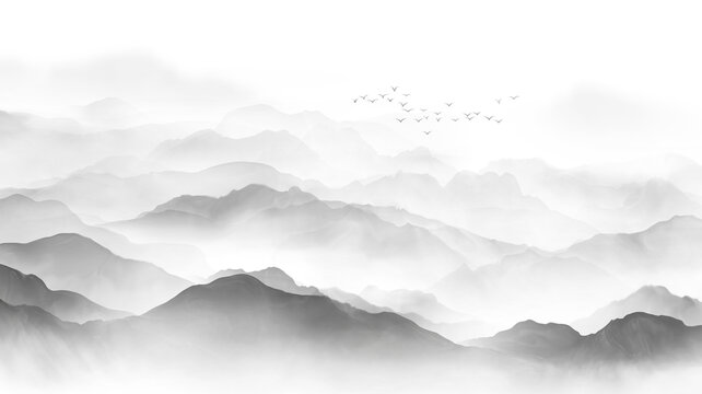 水墨山水圖
