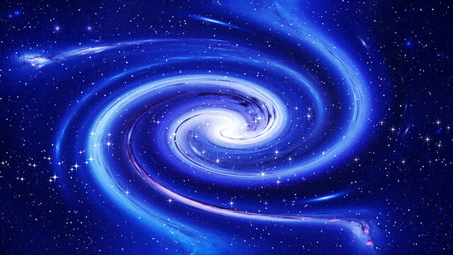藍(lán)色宇宙漩渦星空