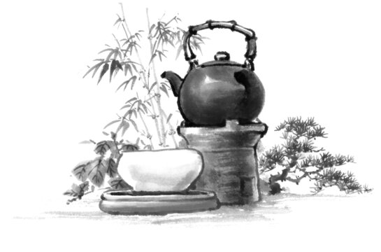 茶趣松竹火罐