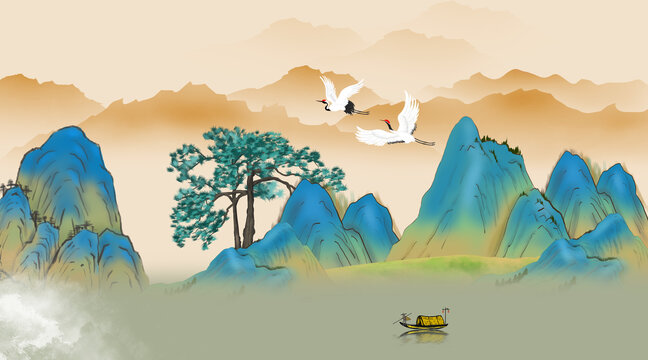 國潮山水
