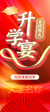升學(xué)宴背景海報展架