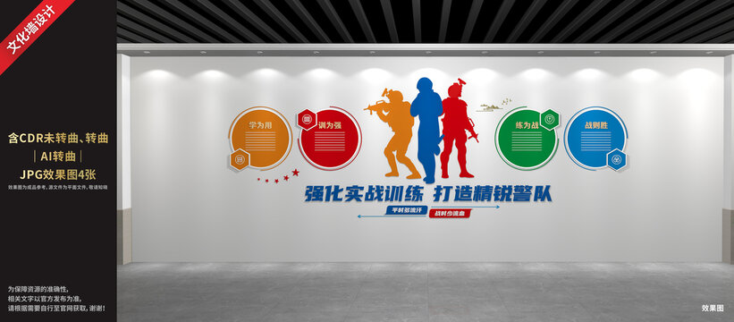 警察訓(xùn)練文化墻