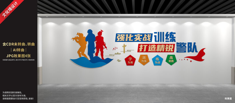 警察訓(xùn)練文化墻