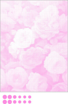 大小圓點(diǎn)花卉鏤空