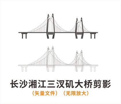 長(zhǎng)沙湘江三汊磯大橋剪影