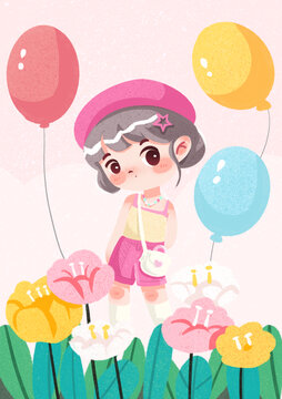可愛創(chuàng)意兒童插畫