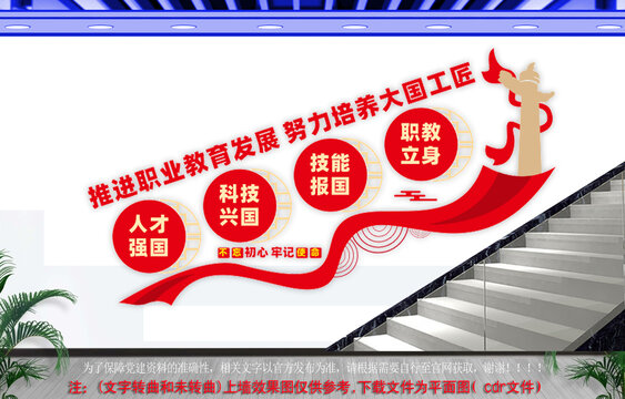職業(yè)教育樓道文化墻