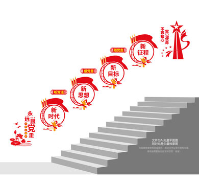 黨建樓梯文化墻