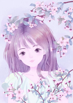 花開時節(jié)相遇少女與海棠