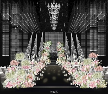 韓式婚禮舞臺(tái)區(qū)效果圖