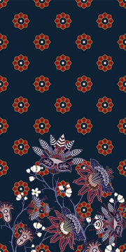 民族風(fēng)幾何花紋印花圖案