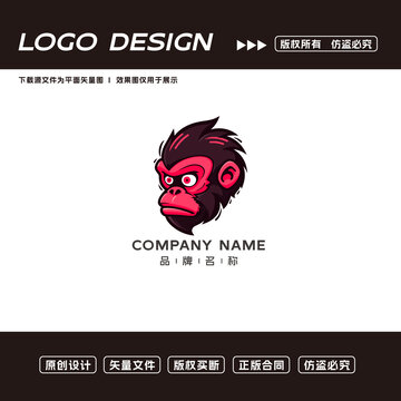 卡通猩猩logo標(biāo)志