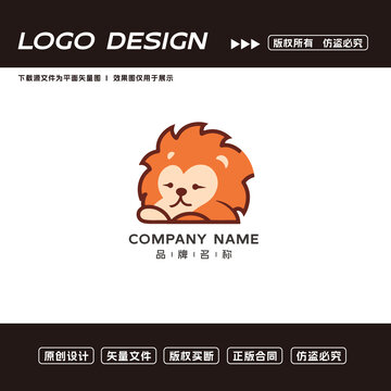 卡通獅子logo標志