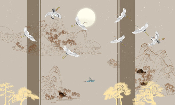 國潮山水畫