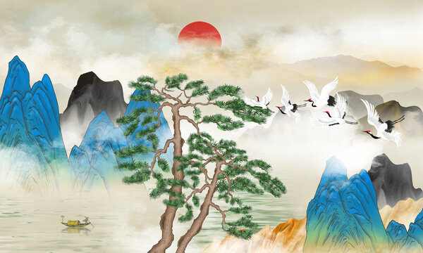 國潮山水