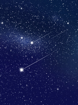 治愈系唯美星空插畫背景