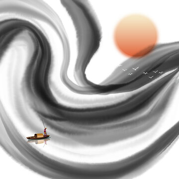 禪意水墨畫