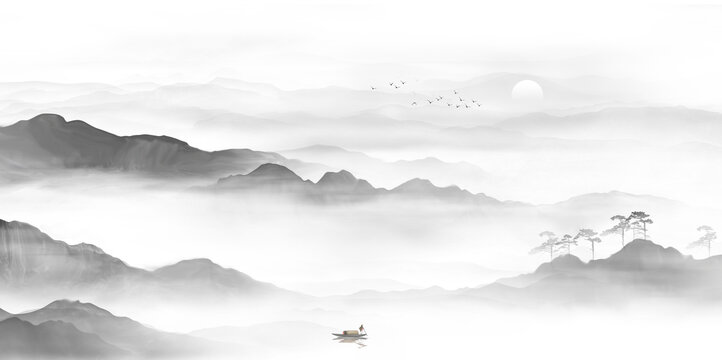 水墨山水畫
