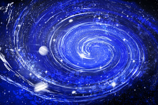 藍(lán)色漩渦星空