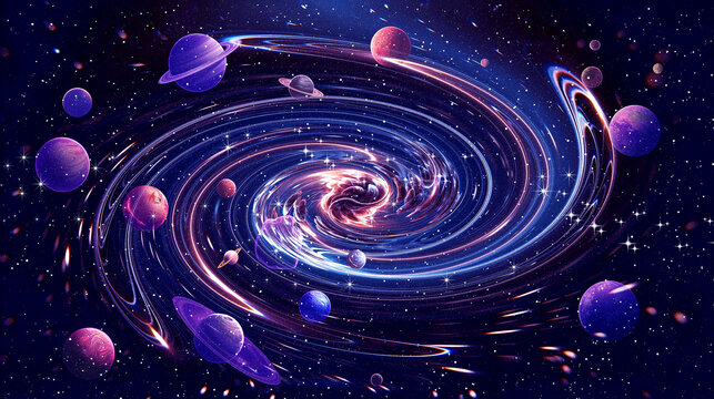 宇宙星空星球星系軟膜
