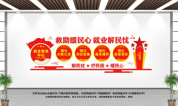 就業(yè)服務(wù)中心文化墻