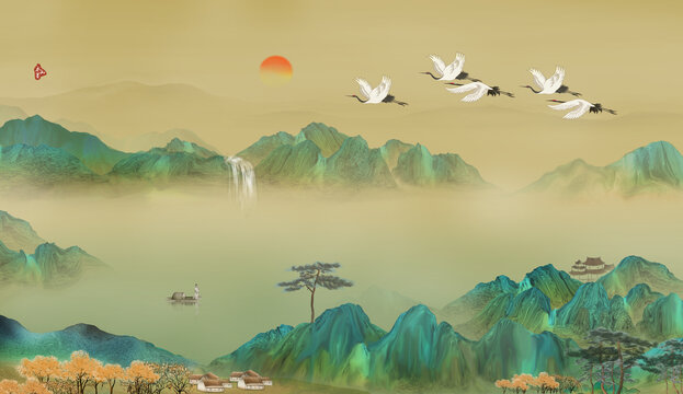 青綠山水圖