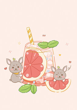 西柚冰飲