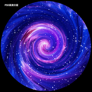 圓形唯美星空裝飾畫