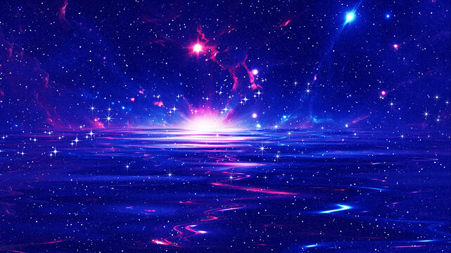 夢幻星空星河壁畫