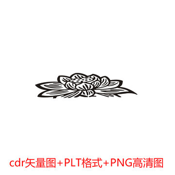 蓮花矢量雕刻圖