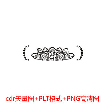 蓮花雕刻矢量圖
