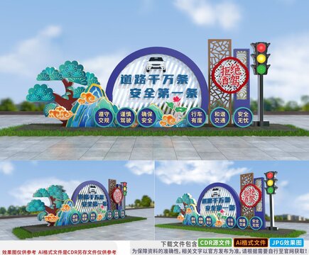 交通安全公路雕塑景觀造型