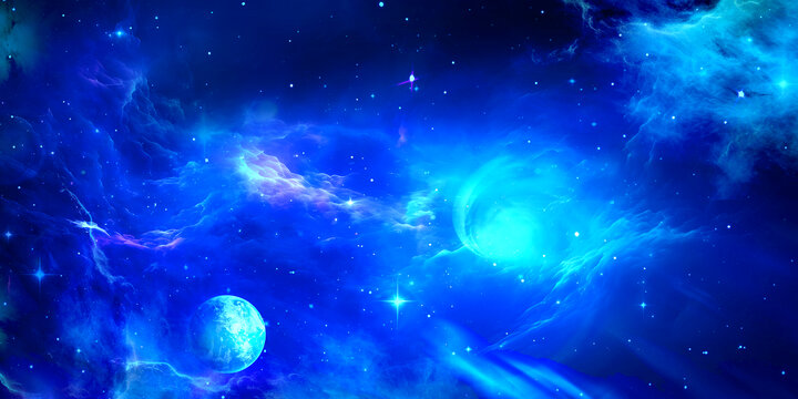 藍色唯美星空頂
