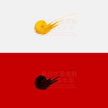 墨點(diǎn)水墨逗號(hào)